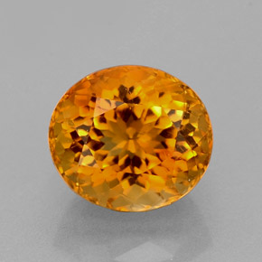 1.33 ct Orange Citrine Gemstone, Citrine Gem in Oval Facet Shape for Sale.