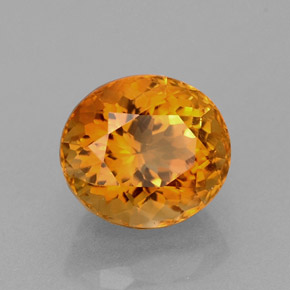 1.33 ct Orange Citrine Stone, Natural Citrine in Oval Facet Shape for Sale