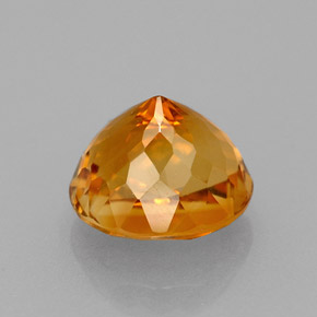 Citrine Gemstone in 7.1 x 6.4 mm Size for Sale, Citrine Stone in Yellow Orange Color