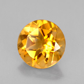 2.30 ct Yellow Citrine Stone, Natural Citrine in Round Facet Shape for Sale