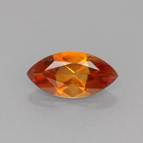 0.88 ct Orange Citrine Gemstone, Citrine Gem in Marquise Facet Shape for Sale.