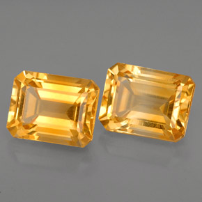 4.95 ct Yellow Citrine Stone, Natural Citrine in Octagon Facet Shape for Sale