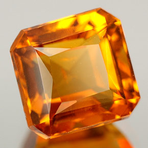 3.00 ct Yellow Citrine Stone, Natural Citrine in Octagon Facet Shape for Sale