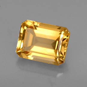 2.41 ct Yellow Citrine Stone, Natural Citrine in Octagon Facet Shape for Sale