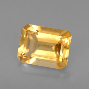 1.95 ct Yellow Citrine Gemstone, Citrine Gem in Octagon Facet Shape for Sale.