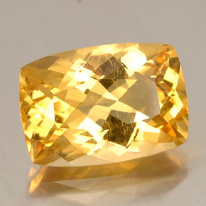 12.60 ct Yellow Citrine Stone, Natural Citrine in Cushion-Cut Shape for Sale