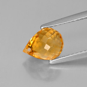Citrine Gemstone in 7.9 x 6.2 mm Size for Sale, Citrine Stone in Yellow Golden Color