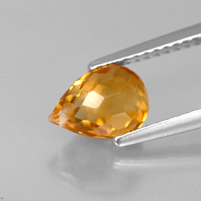 Citrine Gemstone in 8 x 5.8 mm Size for Sale, Citrine Stone in Yellow Golden Color