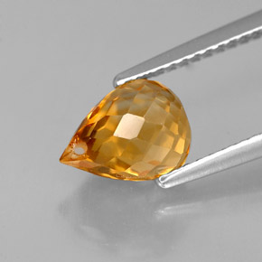 Citrine Gemstone in 8.4 x 6.3 mm Size for Sale, Citrine Stone in Yellow Golden Color