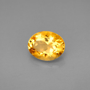 1.80 ct Yellow Citrine Stone, Natural Citrine in Oval Facet Shape for Sale