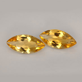 2.70 ct Orange Citrine Stone, Natural Citrine in Marquise Facet Shape for Sale