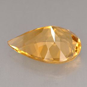 Citrine Gemstone in 14 x 9.9 mm Size for Sale, Citrine Stone in Yellow Orange Color