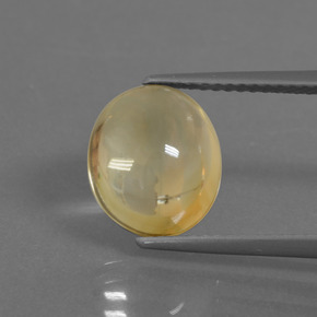 3.42 ct Gold Citrine Gemstone, Citrine Gem in Oval Cabochon Shape for Sale.