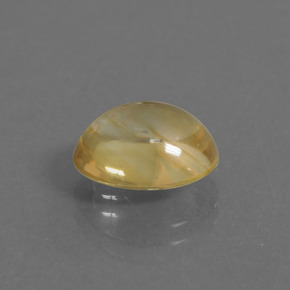 3.42 ct Gold Citrine Stone, Natural Citrine in Oval Cabochon Shape for Sale