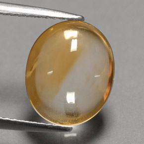 3.54 ct Orange Citrine Stone, Natural Citrine in Oval Cabochon Shape for Sale