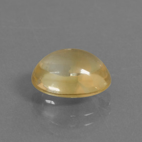 3.25 ct Yellow Citrine Stone, Natural Citrine in Oval Cabochon Shape for Sale