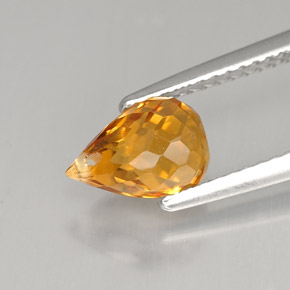 Citrine Gemstone in 8.1 x 5.6 mm Size for Sale, Citrine Stone in Yellow Orange Color