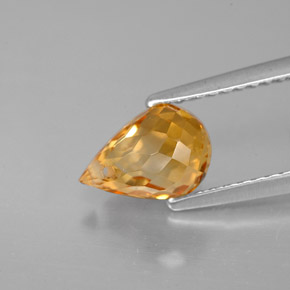 Citrine Gemstone in 8.3 x 5.6 mm Size for Sale, Citrine Stone in Golden Orange Color