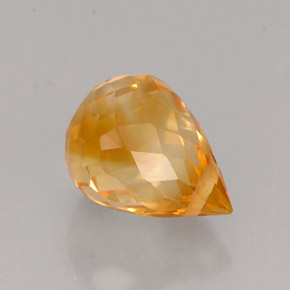 Citrine Gemstone in 7.6 x 5.6 mm Size for Sale, Citrine Stone in Golden Orange Color