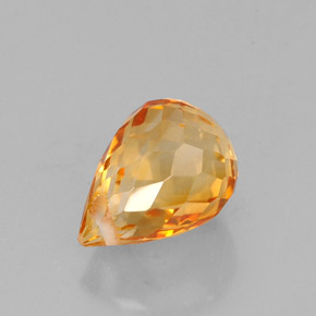 Citrine Gemstone in 8.1 x 5.7 mm Size for Sale, Citrine Stone in Golden Orange Color