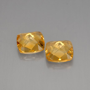 Citrine Gemstone in 7.1 x 7.1 mm Size for Sale, Citrine Stone in Golden Orange Color