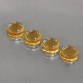 Citrine Gemstone in 8 mm (calibrated) Size for Sale, Citrine Stone in Golden Orange Color