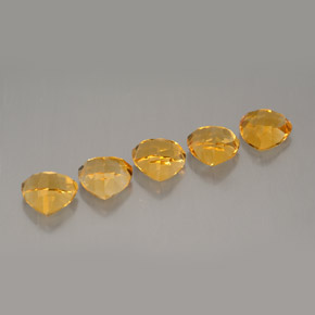 Citrine Gemstone in 6.7 x 6.5 mm Size for Sale, Citrine Stone in Yellow Golden Color