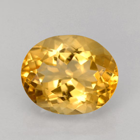 3.31 ct Orange Citrine Gemstone, Citrine Gem in Oval Facet Shape for Sale.