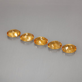Citrine Gemstone in 9 x 7 mm (calibrated) Size for Sale, Citrine Stone in Yellow Golden Color