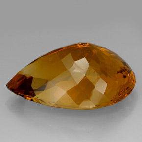 Citrine Gemstone in 61.2 x 42.9 mm Size for Sale, Citrine Stone in Cognac Color