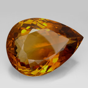 205.85 ct Brown Citrine Stone, Natural Citrine in Pear Facet Shape for Sale