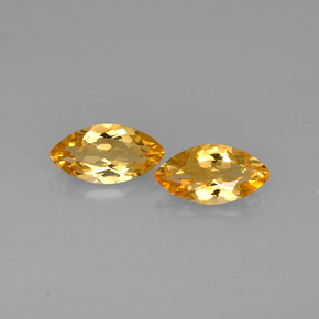 3.10 ct Yellow Citrine Gemstone, Citrine Gem in Marquise Facet Shape for Sale.