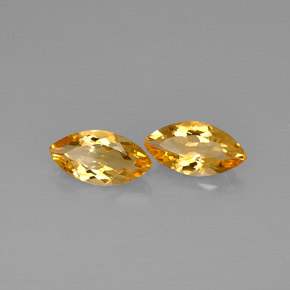 3.10 ct Yellow Citrine Stone, Natural Citrine in Marquise Facet Shape for Sale