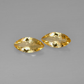 2.69 ct Yellow Citrine Stone, Natural Citrine in Marquise Facet Shape for Sale