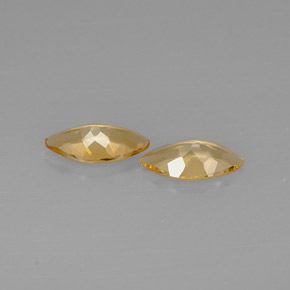 Citrine Gemstone in 12 x 6 mm (calibrated) Size for Sale, Citrine Stone in Yellow Golden Color