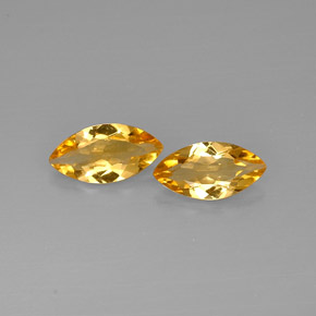 2.81 ct Yellow Citrine Gemstone, Citrine Gem in Marquise Facet Shape for Sale.
