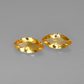 2.81 ct Yellow Citrine Stone, Natural Citrine in Marquise Facet Shape for Sale