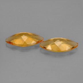 Citrine Gemstone in 12 x 6 mm (calibrated) Size for Sale, Citrine Stone in Yellow Golden Color