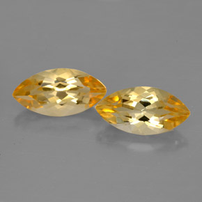 3.67 ct Gold Citrine Gemstone, Citrine Gem in Marquise Facet Shape for Sale.