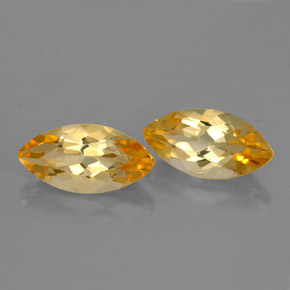 3.67 ct Gold Citrine Stone, Natural Citrine in Marquise Facet Shape for Sale