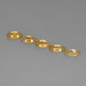 Citrine Gemstone in 8.1 x 4.2 mm Size for Sale, Citrine Stone in Yellow Golden Color