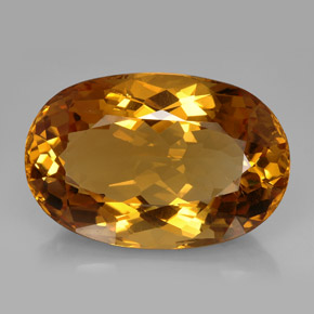 195.95 ct Brown Citrine Gemstone, Citrine Gem in Oval Portuguese-Cut Shape for Sale.