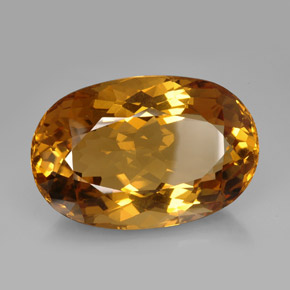 195.95 ct Brown Citrine Stone, Natural Citrine in Oval Portuguese-Cut Shape for Sale