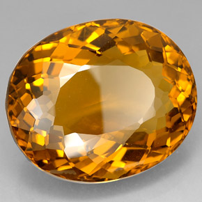 156.40 ct Brown Citrine Stone, Natural Citrine in Oval Portuguese-Cut Shape for Sale