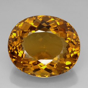 134.85 ct Brown Citrine Gemstone, Citrine Gem in Oval Portuguese-Cut Shape for Sale.