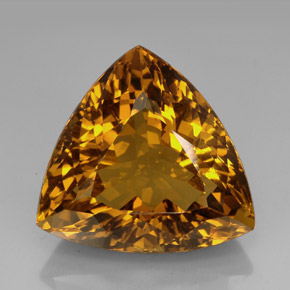 114.70 ct Brown Citrine Gemstone, Citrine Gem in Trillion Facet Shape for Sale.