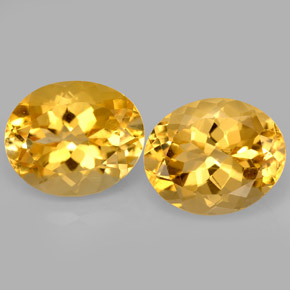 7.23 ct Yellow Citrine Gemstone, Citrine Gem in Oval Facet Shape for Sale.