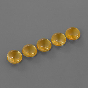 9.96 ct Gold Citrine Stone, Natural Citrine in Round Cabochon Shape for Sale