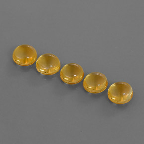 Citrine Gemstone in 8 mm (calibrated) Size for Sale, Citrine Stone in Yellow Golden Color