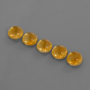 Citrine Gemstone in 8 mm (calibrated) Size for Sale, Citrine Stone in Yellow Golden Color